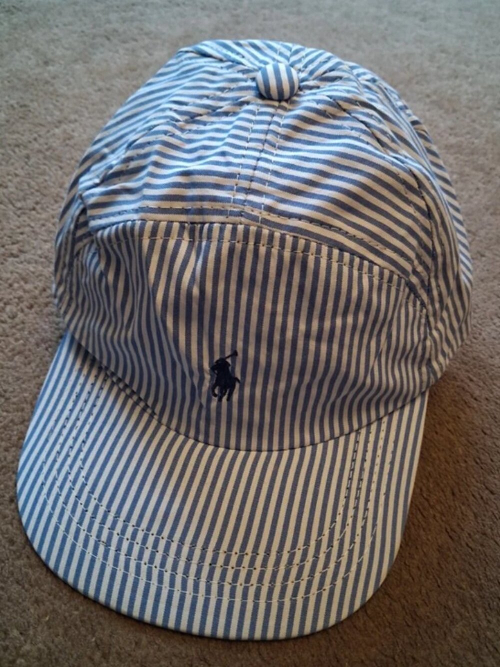 Polo Ralph Lauren Upcycled Seersucker Baseball Cap